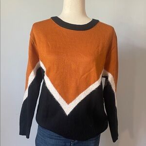 Sweater - Orange, Black, and White - S/M